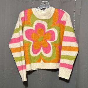 Altar'd State Sami Cropped Retro Floral Sweater